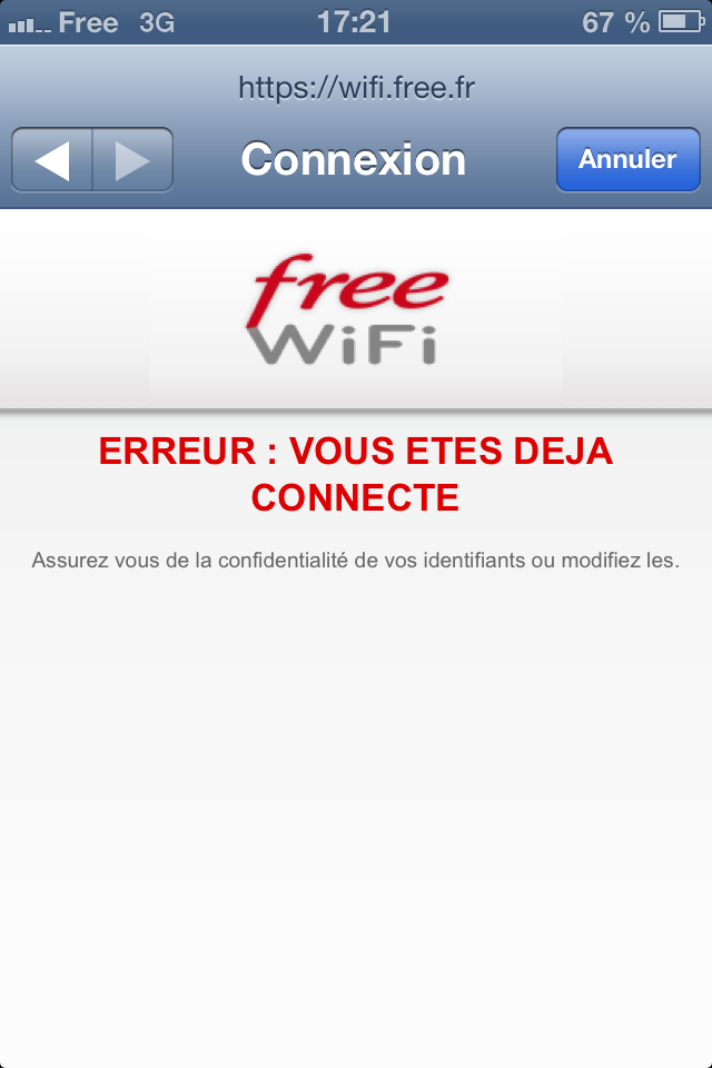comment avoir les identifiants free wifi