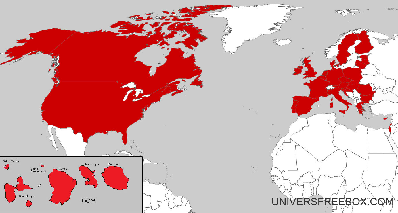 Free Mobile Découvrez La Carte Du Monde Des Pays Inclus En