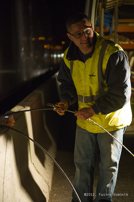 Rupture de fibre optique : le travail du technicien en image