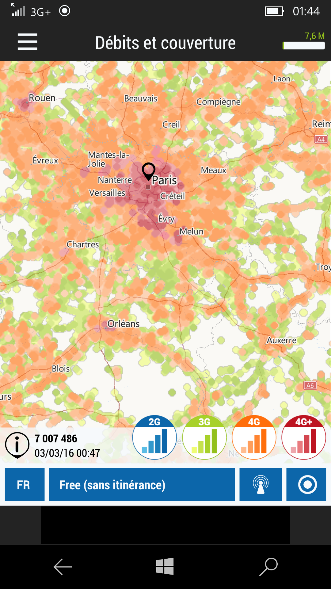 nPerf est désormais disponible sur Windows Phone