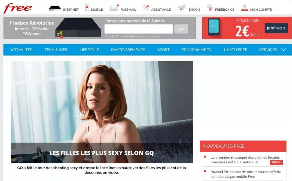 Le portail Free évolue avec un changement de design et du nouveau contenu