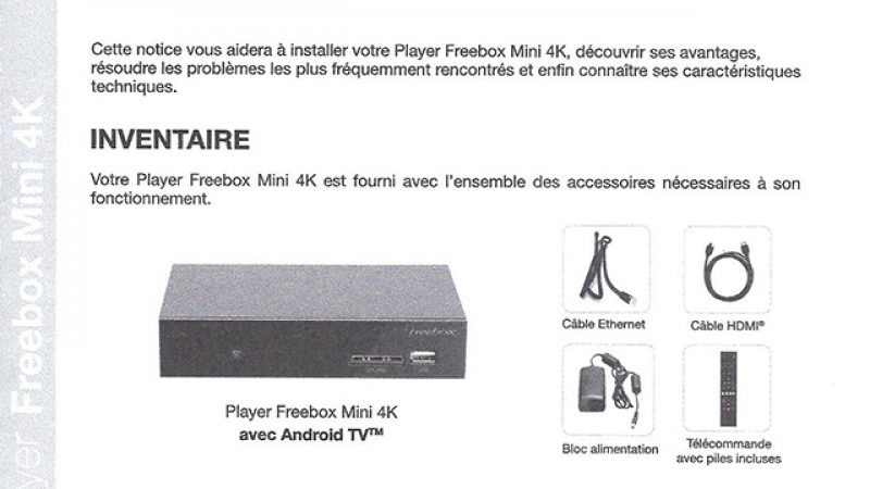 Notices Freebox 4K : découvrez les caractéristiques techniques, la consommation, les formats supportés, etc