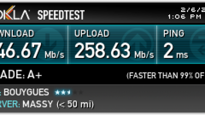 Le débit montant de l’offre FTTH 1Gb/s de Bouygues Télécom passe à 250 Mb/s