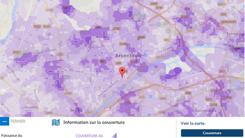 Couverture et débit 4G Free Mobile : Focus sur Argenteuil