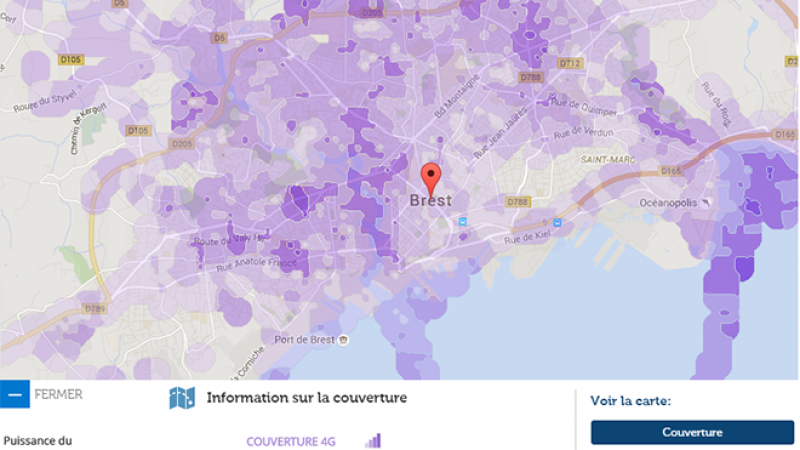 Couverture et débit 4G Free Mobile : Focus sur Brest