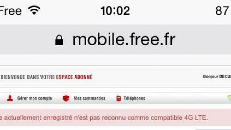 Free Mobile : des abonnés privés de 4G pour cause d’option désactivée