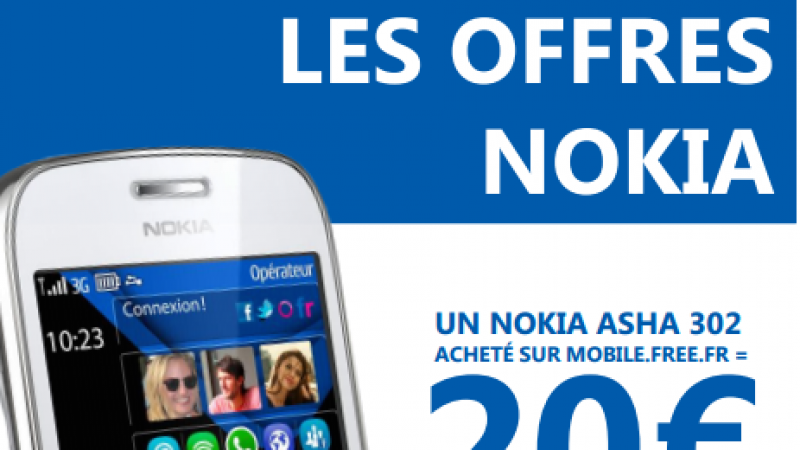 Free Mobile : 20 € remboursés pour le Nokia Asha 302