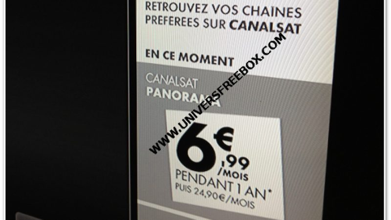 [MàJ] CanalSat via Free : Promotion exceptionnelle du pack Panorama à 6,99€/mois