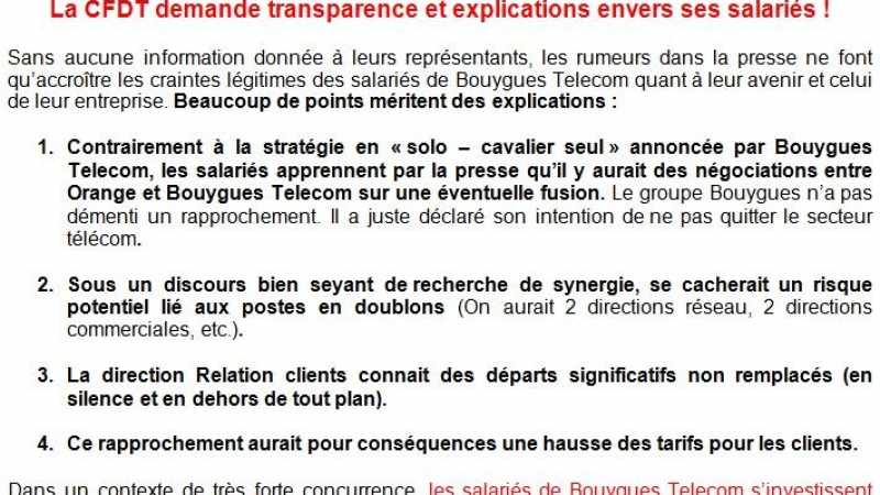 Négociations entre Orange et Bouygues : des salariés inquiets et des hausses de tarifs pour les clients