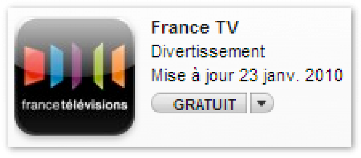 Catch-up TV : FranceTélévisions s’invite sur iPhone