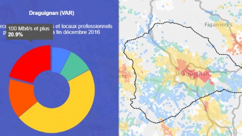 Découvrez les cartes du déploiement très haut débit de Draguignan