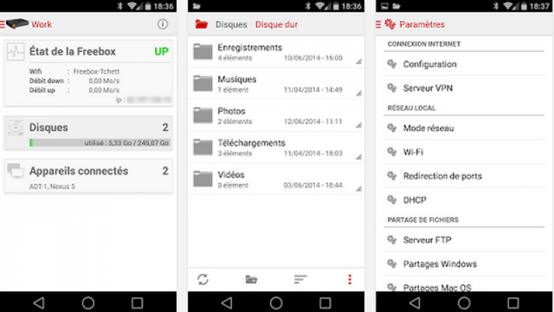 Nouvelle mise à jour Android pour Freebox Compagnon