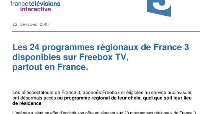 Free et France 3, trois années de travail conjoint