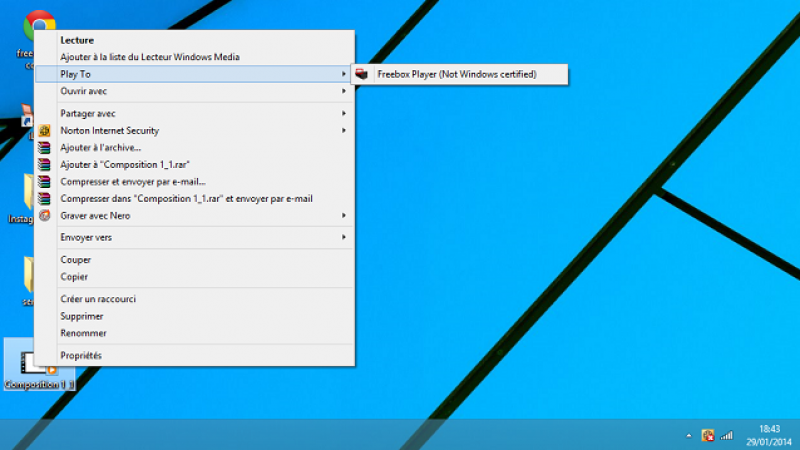 Nouveau : le Freebox Player lit les photos et vidéo de votre PC en Windows 8