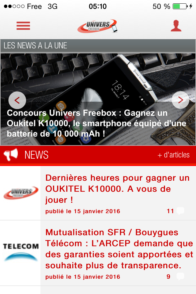 La version iOS d'Univers Freebox s'offre une petite mise à jour