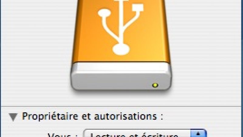 Disque dur formaté en Mac OS étendu et monté en lecture seul