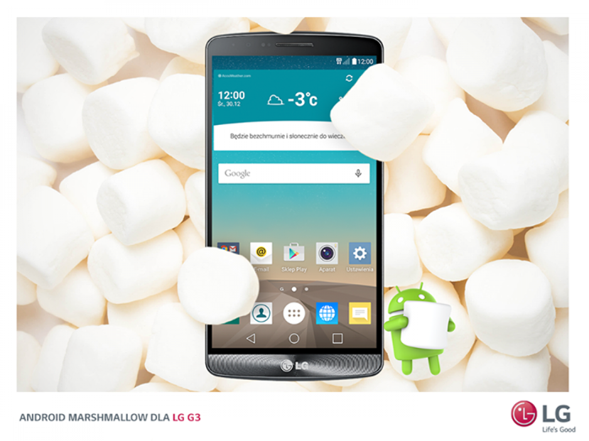 Le déploiement d’Android Marshmallow sur le LG G3 a débuté en Pologne