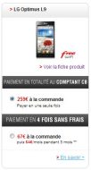 Free Mobile baisse le tarif du LG Optimus L9 dans sa boutique en ligne
