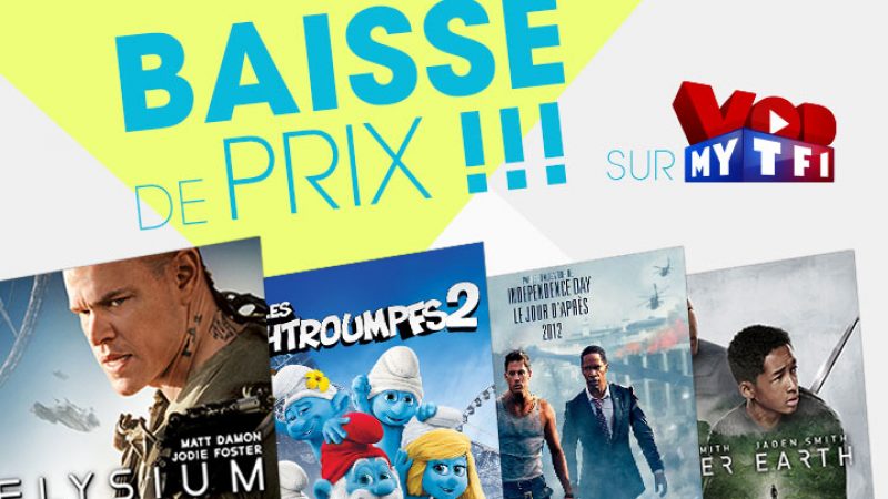 Vidéo Club Freebox : MYTF1 VOD lance une baisse des prix sur des films récents