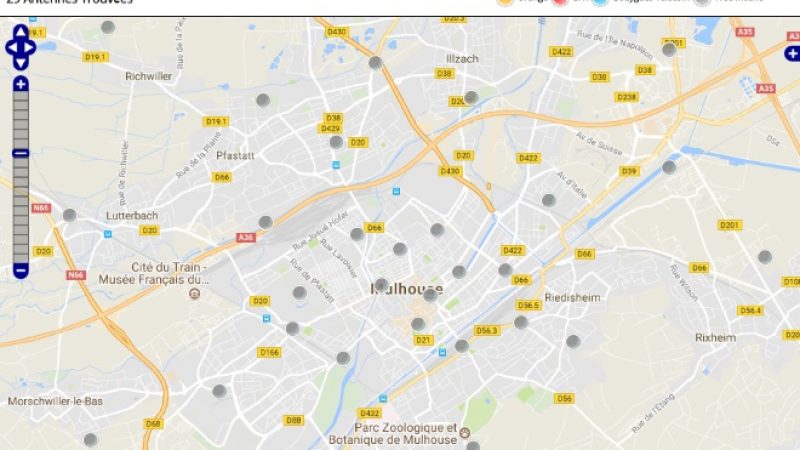 Découvrez la répartition des antennes mobiles Free 3G/4G sur Mulhouse