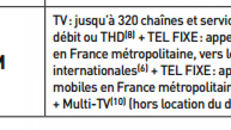 Et la Box la plus chère, au tarif de 103,90 €/mois, est disponible chez…