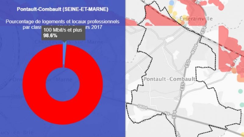 Découvrez les cartes du déploiement très haut débit de Pontault-Combault