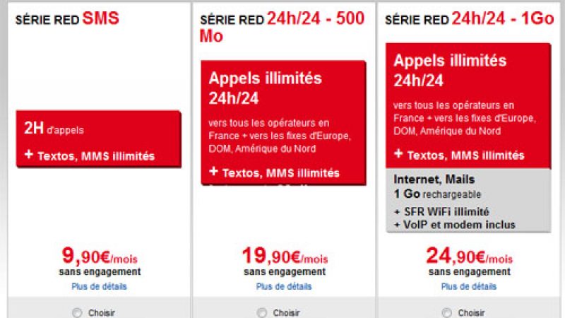 SFR lance son nouveau forfait RED pour concurrencer Free Mobile
