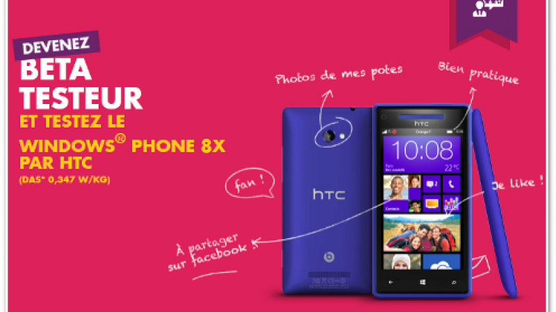 Testez le Windows Phone 8X par HTC avec… Sosh