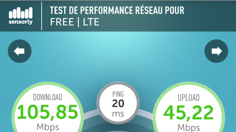 Record 4G Free Mobile à Elancourt (Yvelines)