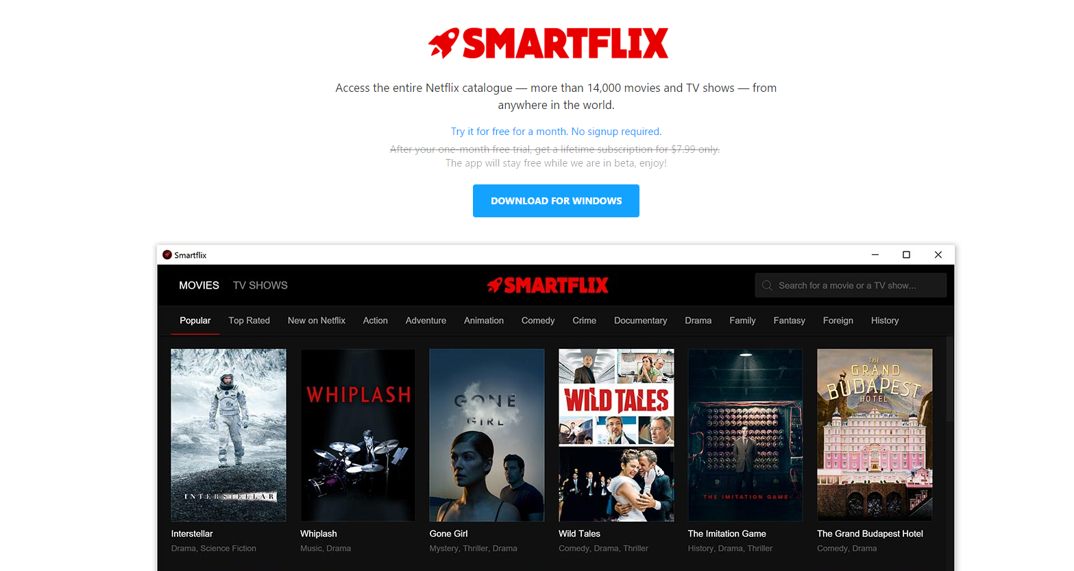 Le service Smartflix vous permet d'accéder au catalogue mondial de Netflix