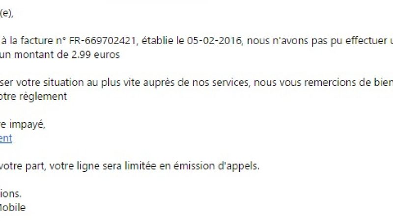 Un hameçonnage, sans fautes, cible les abonnés Free Mobile