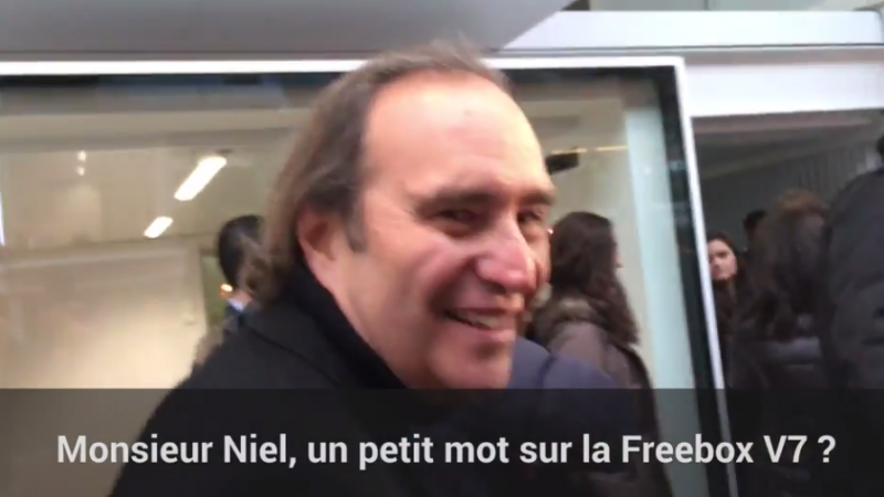 Xavier Niel interrogé sur la sortie de la Freebox V7 : « Chuuut »