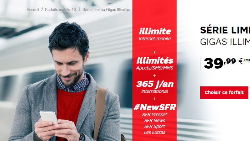 SFR lance une offre mobile estivale 4G illimitée, à 39,99€/mois