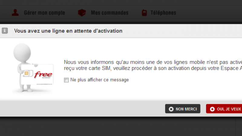 Des facilités d’activation de ligne sur l’interface Free Mobile