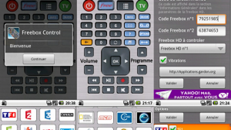 Freebox Control : la télécommande Freebox HD depuis un Smartphone Android