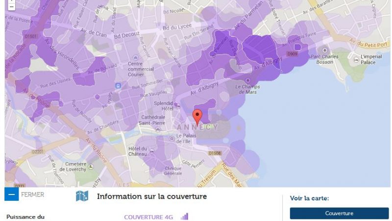 Couverture et débit 4G Free Mobile : Focus sur Annecy