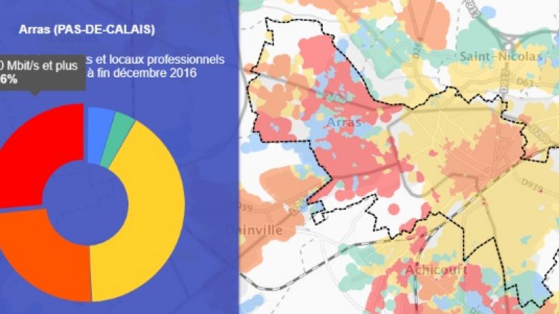 Découvrez les cartes du déploiement très haut débit de Arras