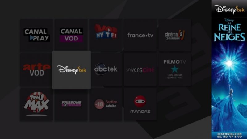 Disneytek se met à jour sur Freebox et dévoile sa nouvelle interface