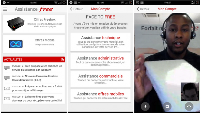 Assistance Free – Face to Free : Une mise à jour est disponible pour la version Android