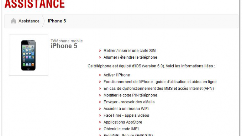 FreeMobile : L’assistance pour iPhone 5 est en ligne