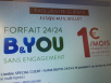 Bouygues Télécom : une série limitée du « Forfait B&You 24h/24 20 Mo » pour 1 euro par mois pendant 1 an