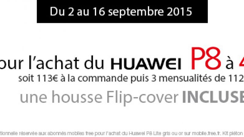 Free Mobile : un prix en baisse et un étui flip cover offert pour l’achat d’un Huaweï P8