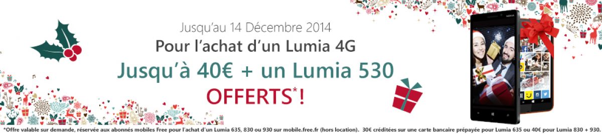 Free Mobile : pour l’achat d’un Lumia 4G, un autre smartphone vous est offert