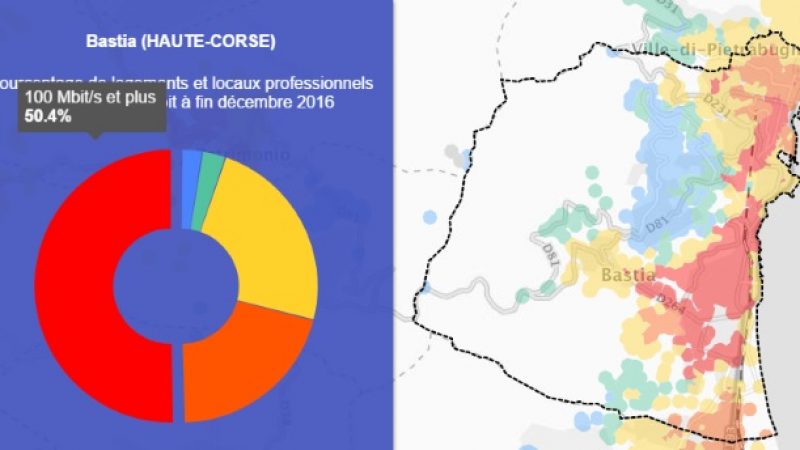 Découvrez les cartes du déploiement très haut débit de Bastia