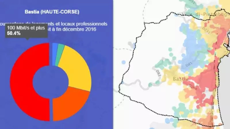 Découvrez les cartes du déploiement très haut débit de Bastia