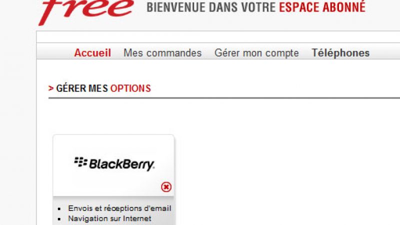 Free mobile : L’option BlackBerry est lancée