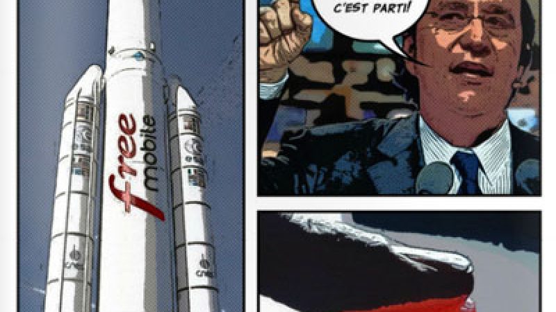 Clin d’œil : Le lancement de la fusée Free Mobile en bande dessinée