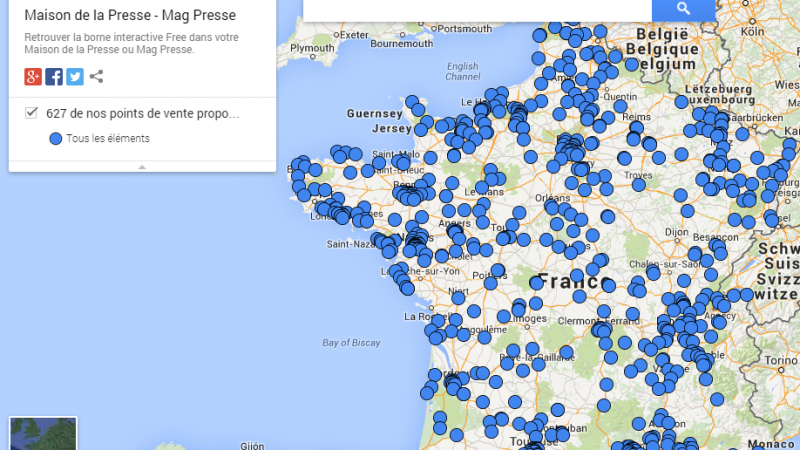 627 bornes Free Mobile dans les Maisons de la Presse-Presse Mag