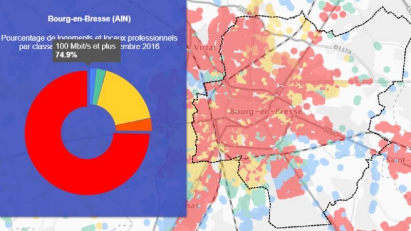 Découvrez les cartes du déploiement très haut débit de Bourg-en-Bresse