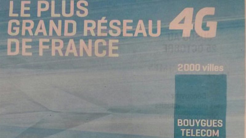 4G : Bouygues raille Free, Orange et SFR dans une publicité comparative